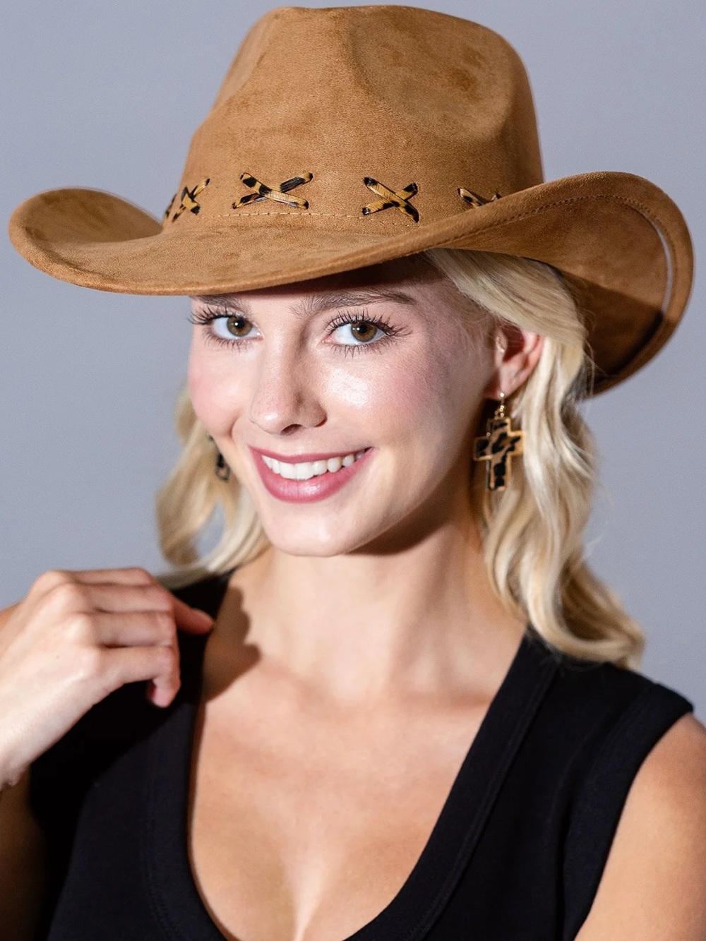 Classic Tan Suede Cowboy Hat - Women's Western Style